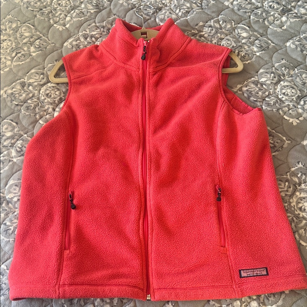 Vineyard Vines Pink Fleece Vest